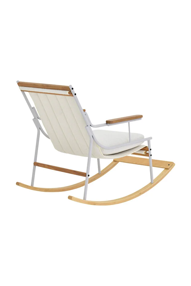 Bal Ahşap-Metal Teddy Sallanan Koltuk Tv Sandalyesi